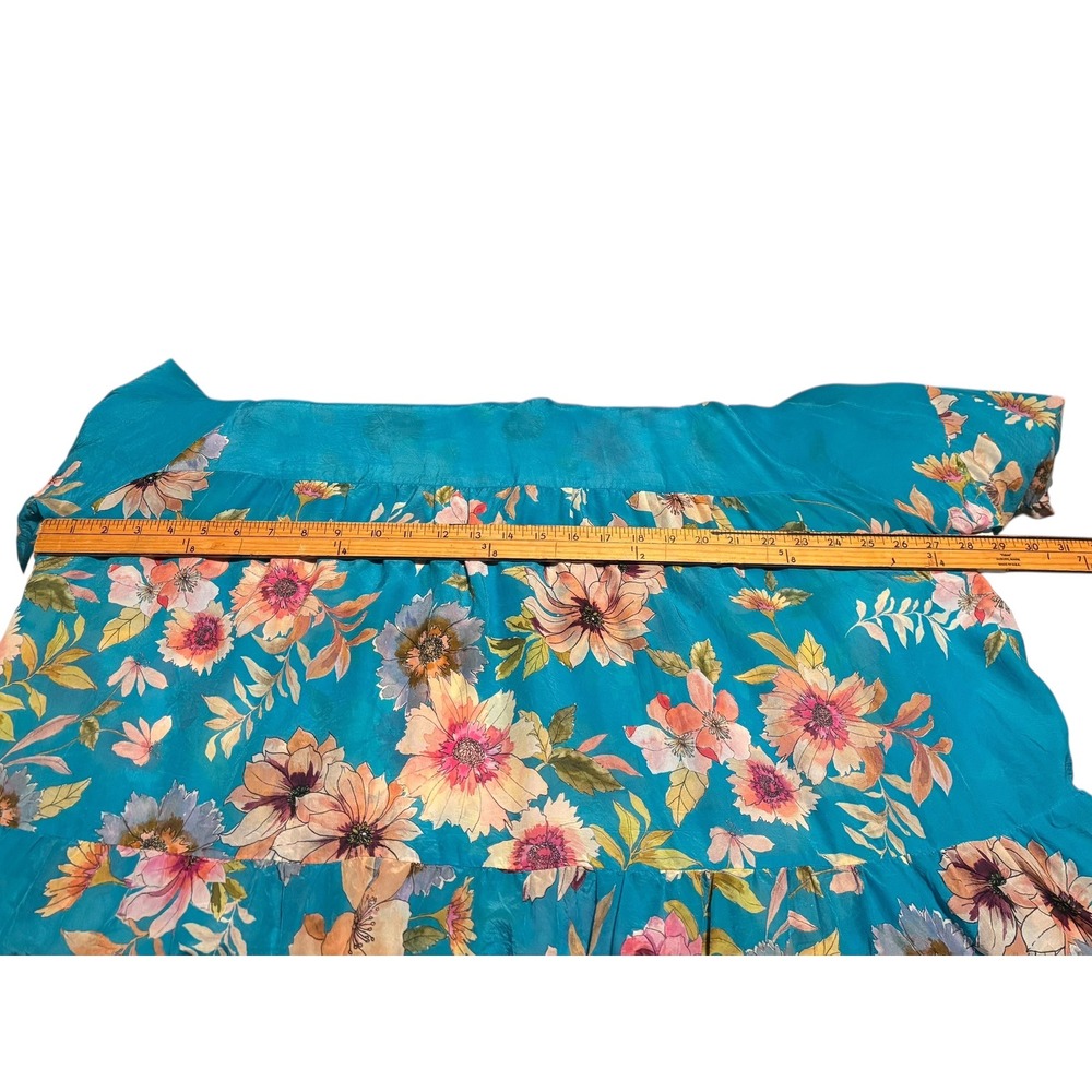 Johnny Was SZ 2X Blue Floral Peasant Tunic. Boho Chic. Festival. Free Spirit. - Picture 7 of 10